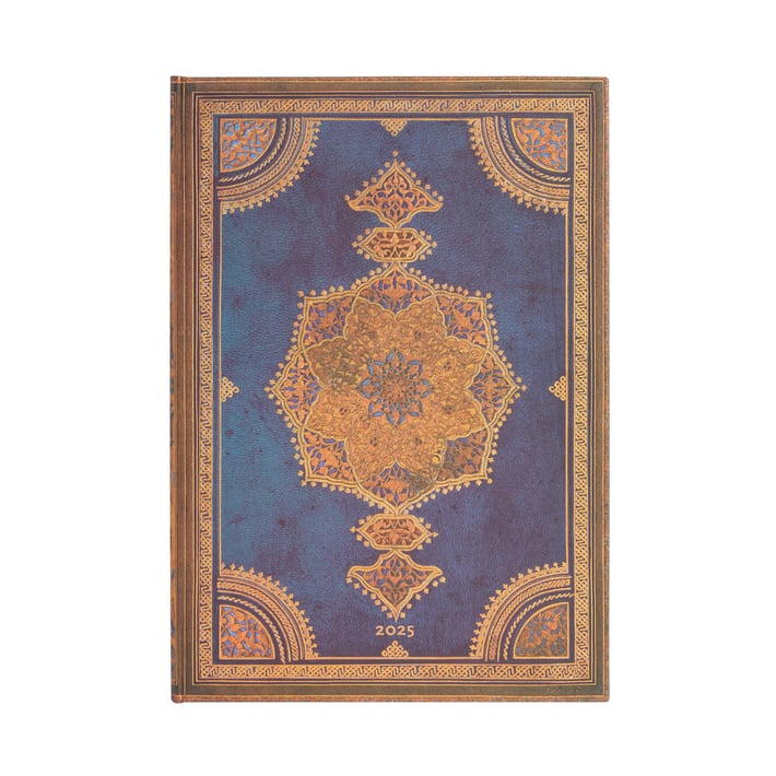 Paperblanks Планер Safavid Indigo, Grande, вертикален, твърда корица, 80 листа, за 2025 година