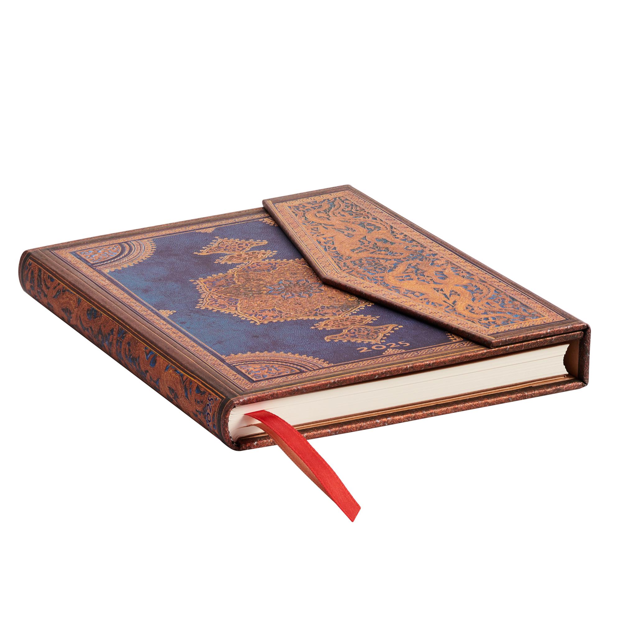 Paperblanks Планер Safavid Indigo, Midi, Verso, твърда корица, 80 листа, за 2025 година