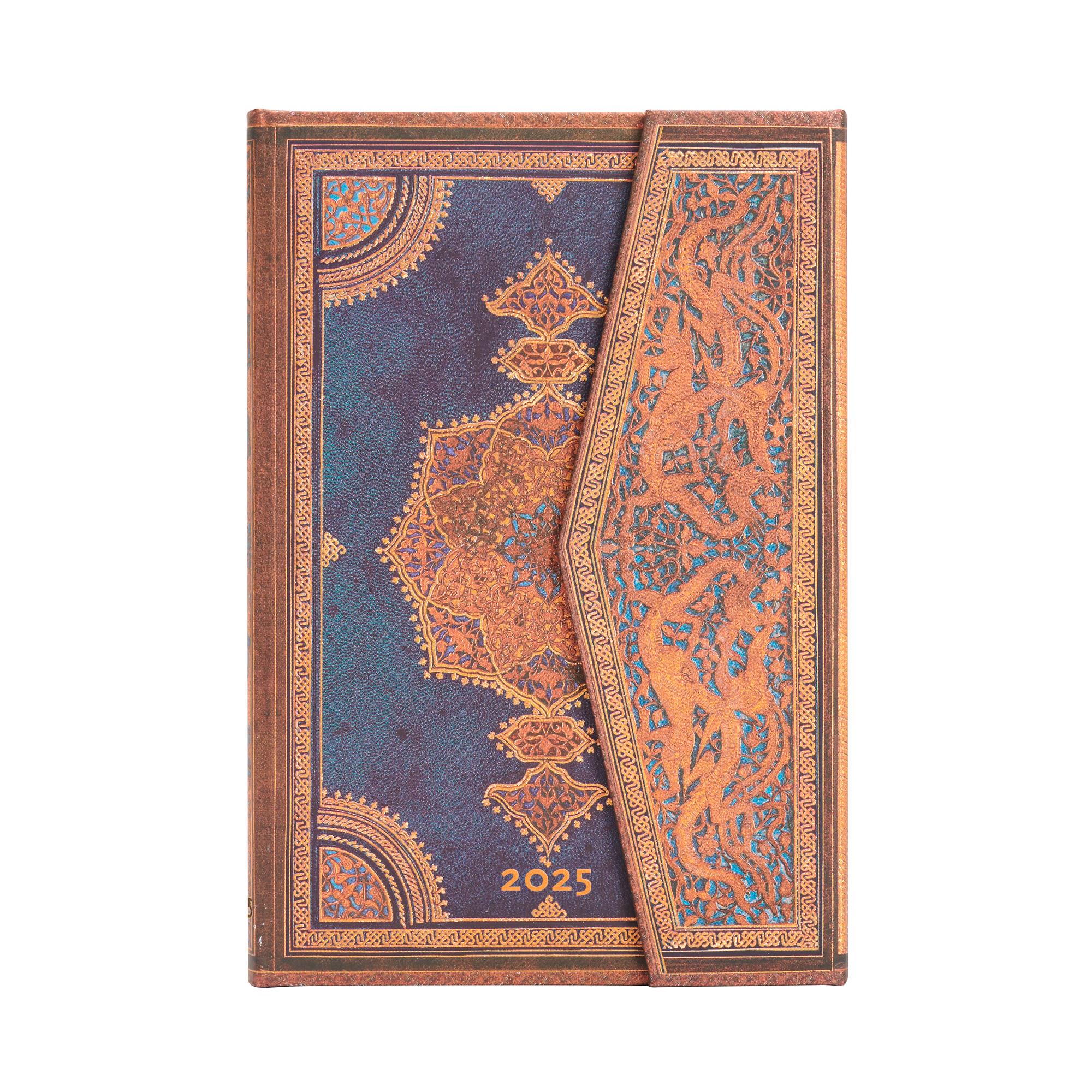 Paperblanks Планер Safavid Indigo, Mini, Verso, твърда корица, 80 листа, за 2025 година