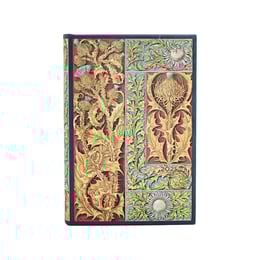 Paperblanks Планер Wild Thistle, Mini, 1 ден на страница, твърда корица, 208 листа, за 2025 година