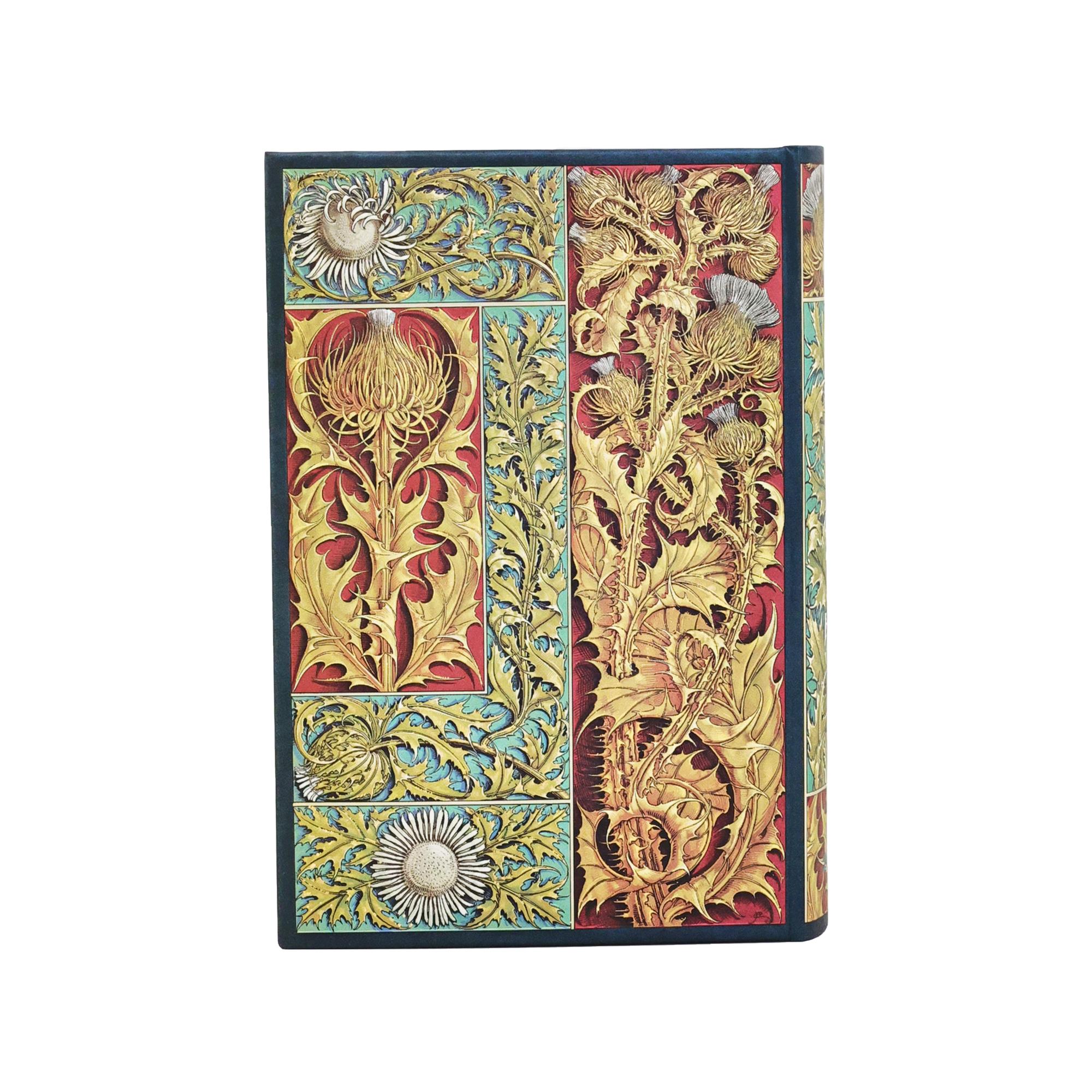 Paperblanks Планер Wild Thistle, Mini, 1 ден на страница, твърда корица, 208 листа, за 2025 година