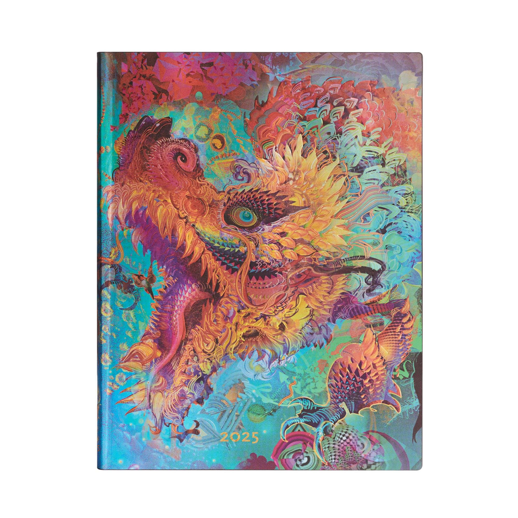 Paperblanks Планер Humming Dragon, Ultra, 1 ден на страница, мека корица, 216 листа, за 2025 година