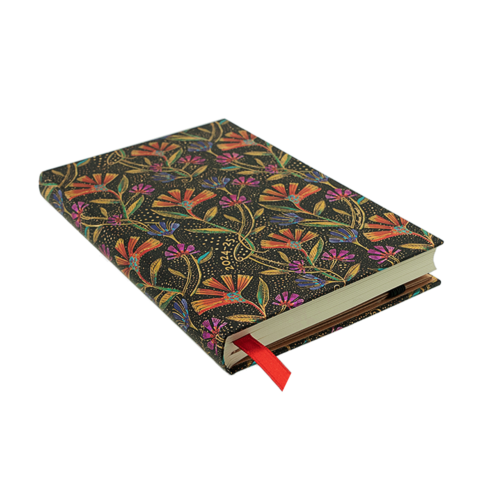 Paperblanks Планер Wild Flowers, Mini, хоризонтален, твърда корица, 104 листа, за 2024-2025 година