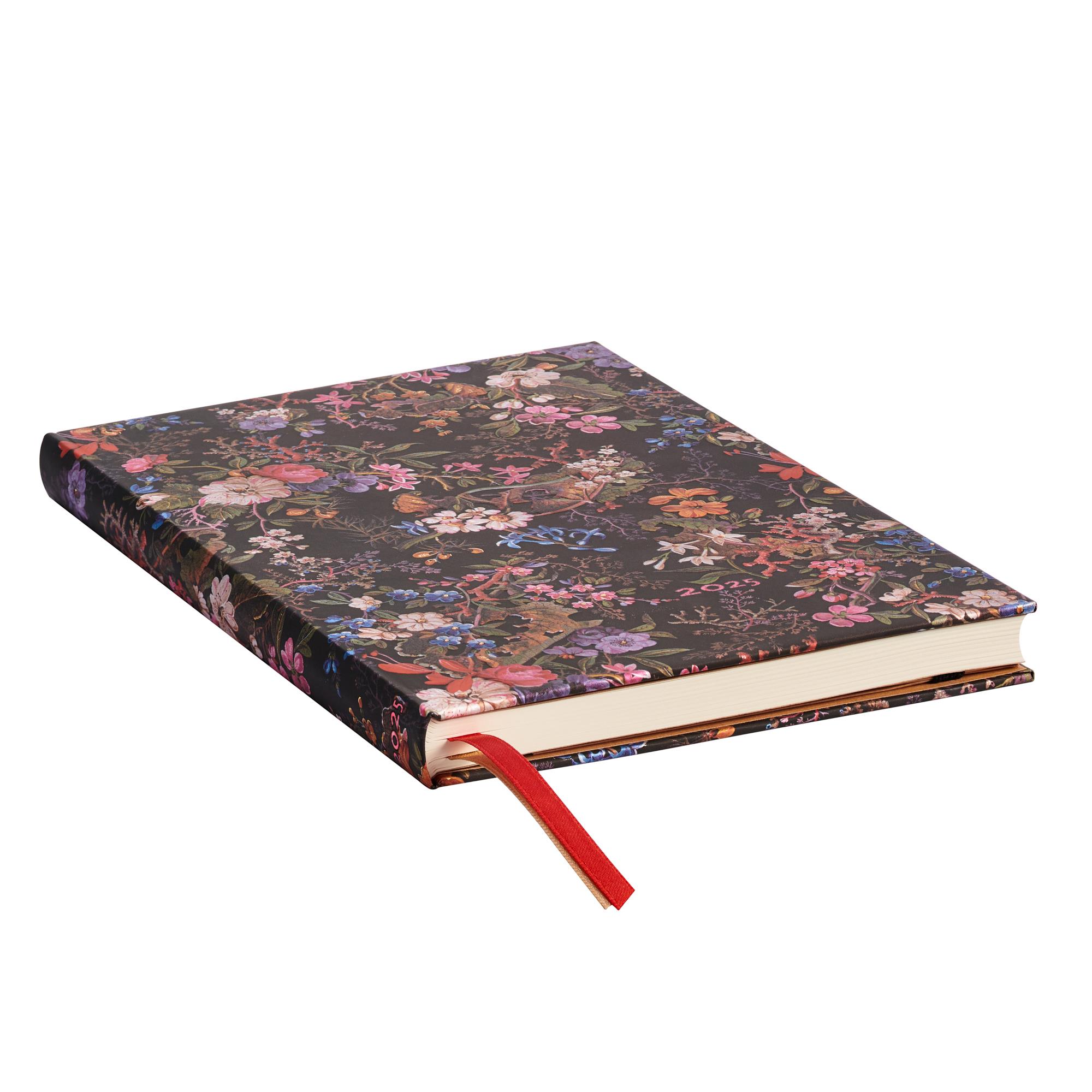 Paperblanks Планер Floralia, Maxi, вертикален, твърда корица, 80 листа, за 2025 година