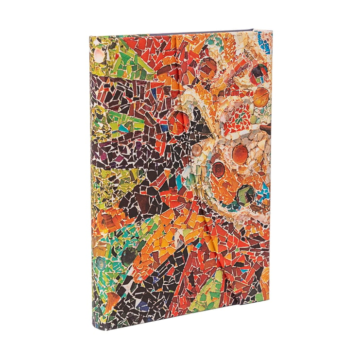 Paperblanks Тефтер Gaudi's Sun, Midi, широки редове, твърда корица, 72 листа