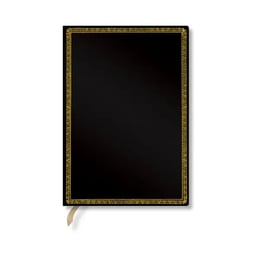 Paperblanks Тефтер Black Edition, Midi, широки редове, твърда корица, 72 листа