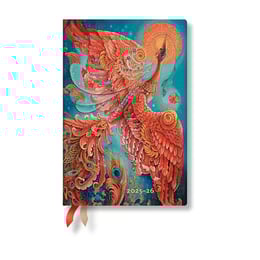 Paperblanks Планер Firebird, Mini, хоризонтален, твърда корица, 104 листа, за 2025-2026 година