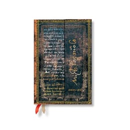 Paperblanks Планер Michelangelo, Mini, хоризонтален, твърда корица, 104 листа, за 2025-2026 година