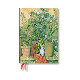 Paperblanks Планер Cezanne?s Terracotta, Midi, хоризонтален, твърда корица, 104 листа, за 2025-2026 година