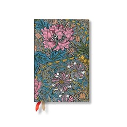 Paperblanks Планер William Morris Pink Honeysuckle, Mini, 1 ден на страница, твърда корица, 208 листа, за 2026 година