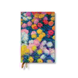 Paperblanks Планер Monet Chrysanthemums, Mini, Verso, твърда корица, 80 листа, за 2026 година