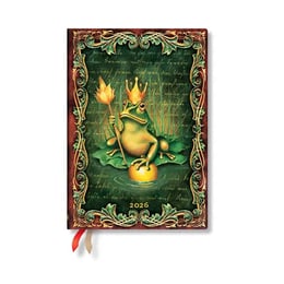 Paperblanks Планер Frog Prince, Midi, вертикален, твърда корица, 80 листа, за 2026 година