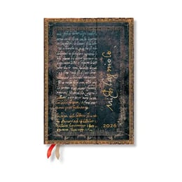 Paperblanks Планер Michelangelo, Midi, Verso, твърда корица, 80 листа, за 2026 година