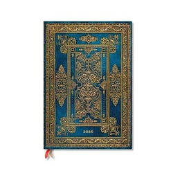 Paperblanks Планер Blue Luxe, Grande, вертикален, твърда корица, 80 листа, за 2026 година