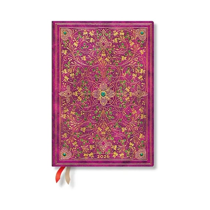 Paperblanks Планер Diamond Jubilee, Midi, вертикален, мека корица, 88 листа, за 2026 година