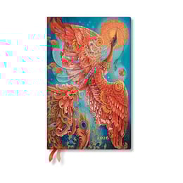Paperblanks Планер Firebird, Maxi, хоризонтален, мека корица, 88 листа, за 2026 година
