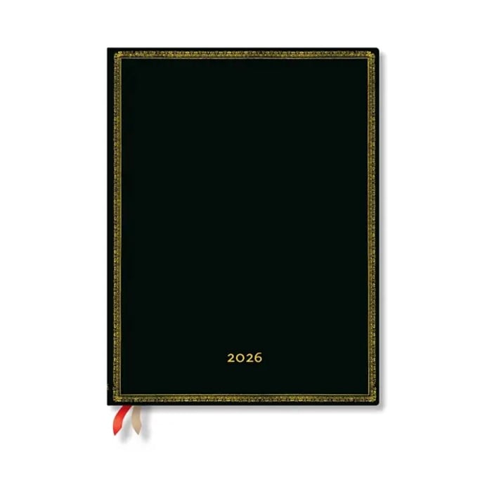 Paperblanks Планер Black Edition Bold, Ultra, 1 ден на страница, мека корица, 216 листа, за 2026 година