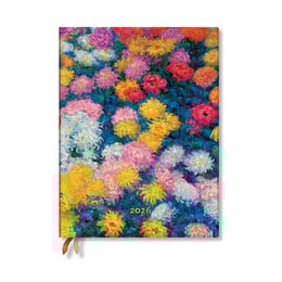 Paperblanks Планер Monet Chrysanthemums, Ultra, 1 ден на страница, мека корица, 216 листа, за 2026 година