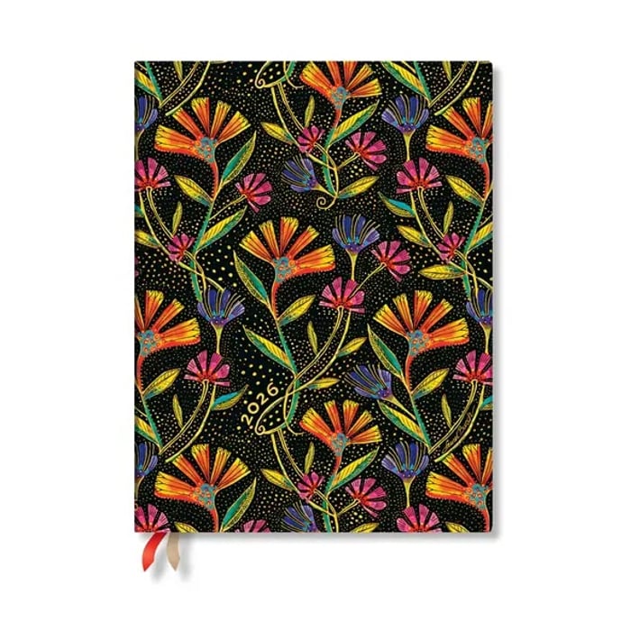 Paperblanks Планер Wild Flowers, Ultra, вертикален, мека корица, 88 листа, за 2026 година