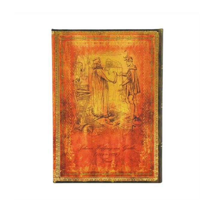 Paperblanks Тефтер Goethe Faust, Midi, широки редове, твърда корица, 72 листа