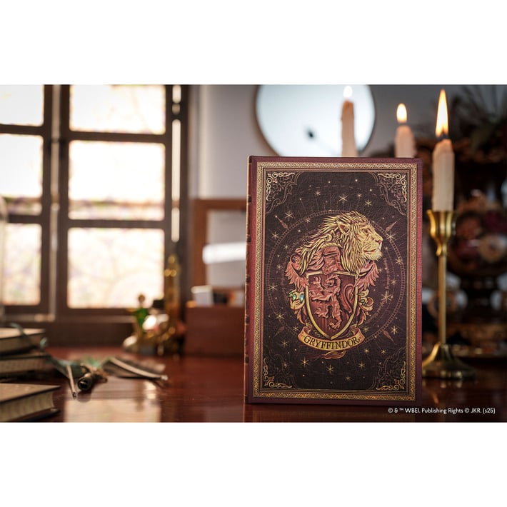 Paperblanks Тефтер Gryffindor, Midi, широки редове, твърда корица, 72 листа