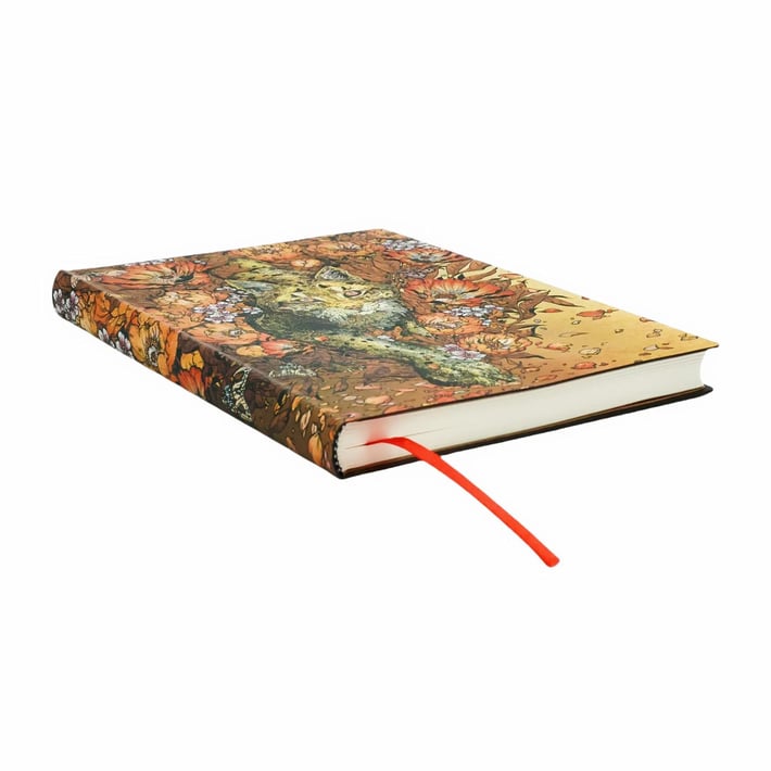Paperblanks Тефтер Lynx Rising, Midi, мека корица, широки редове, 88 листа