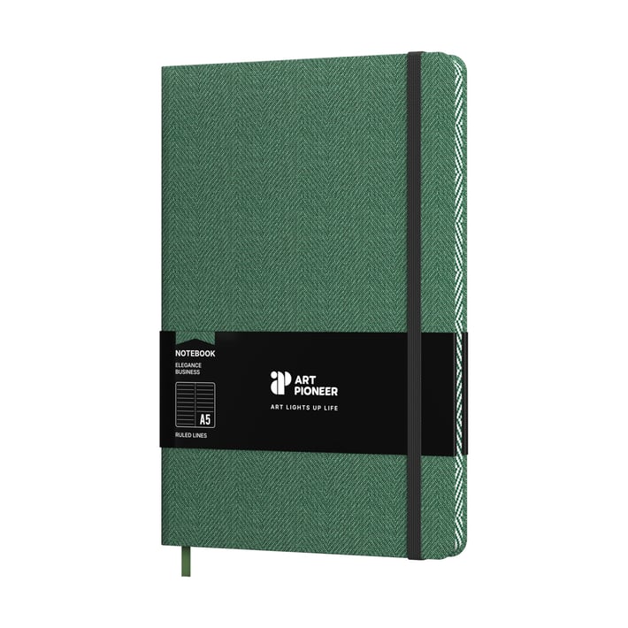 Art Pioneer Бележник Business, A5, твърда корица, 96 листа, зелен