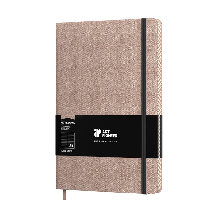 Art Pioneer Бележник Business, A5, твърда корица, 96 листа, бежов