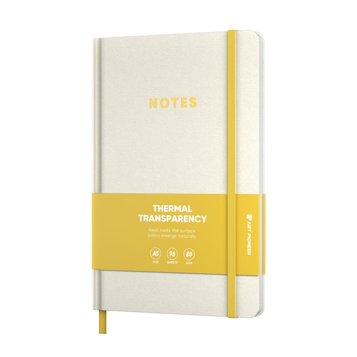 Art Pioneer Бележник, A5, твърда корица, с ластик, 96 листа, оранжев