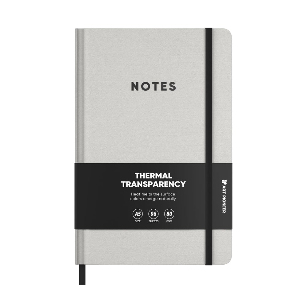 Art Pioneer Бележник, A5, твърда корица, с ластик, 96 листа, черен