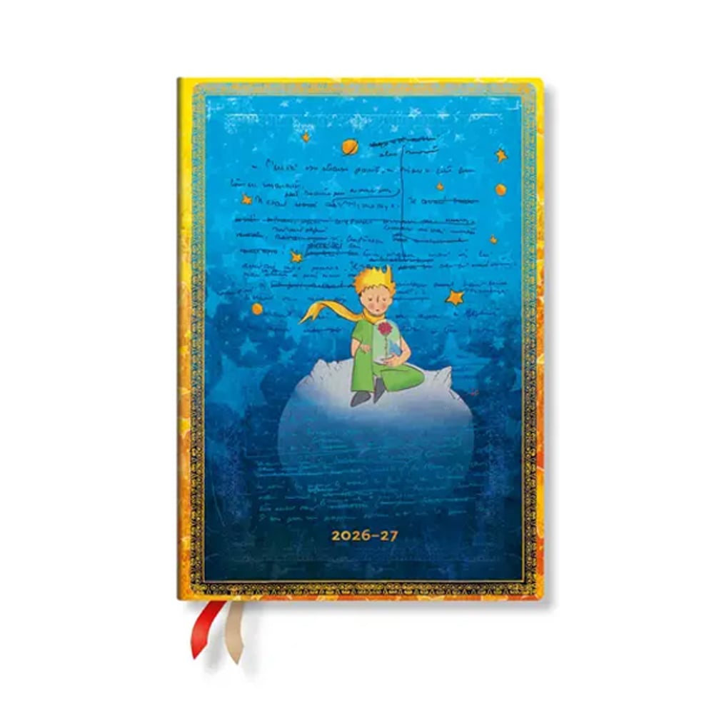 Paperblanks Планер The Little Prince, Midi, хоризонтален, твърда корица, 112 листа, за 2026-2027 година