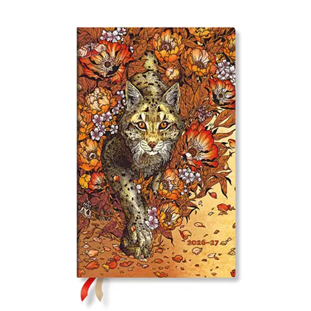 Paperblanks Планер Lynx Rising, Maxi, вертикален, твърда корица, 112 листа, за 2026-2027 година