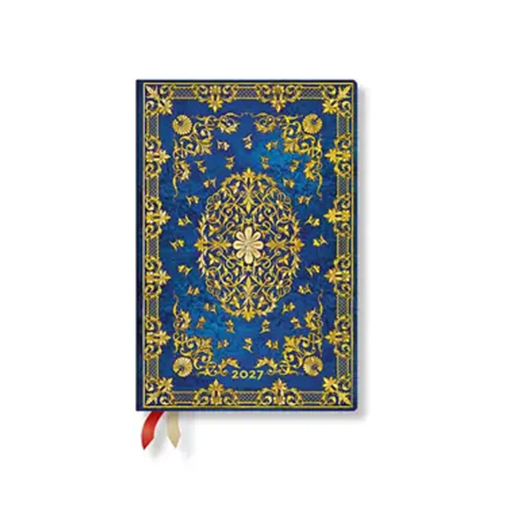 Paperblanks Планер Silk Sky, Mini, хоризонтален, твърда корица, 88 листа, за 2027 година