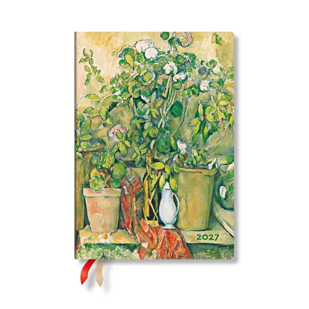 Paperblanks Планер Cezanne's Terracotta, Midi, 1 ден на страница, твърда корица, 216 листа, за 2027 година