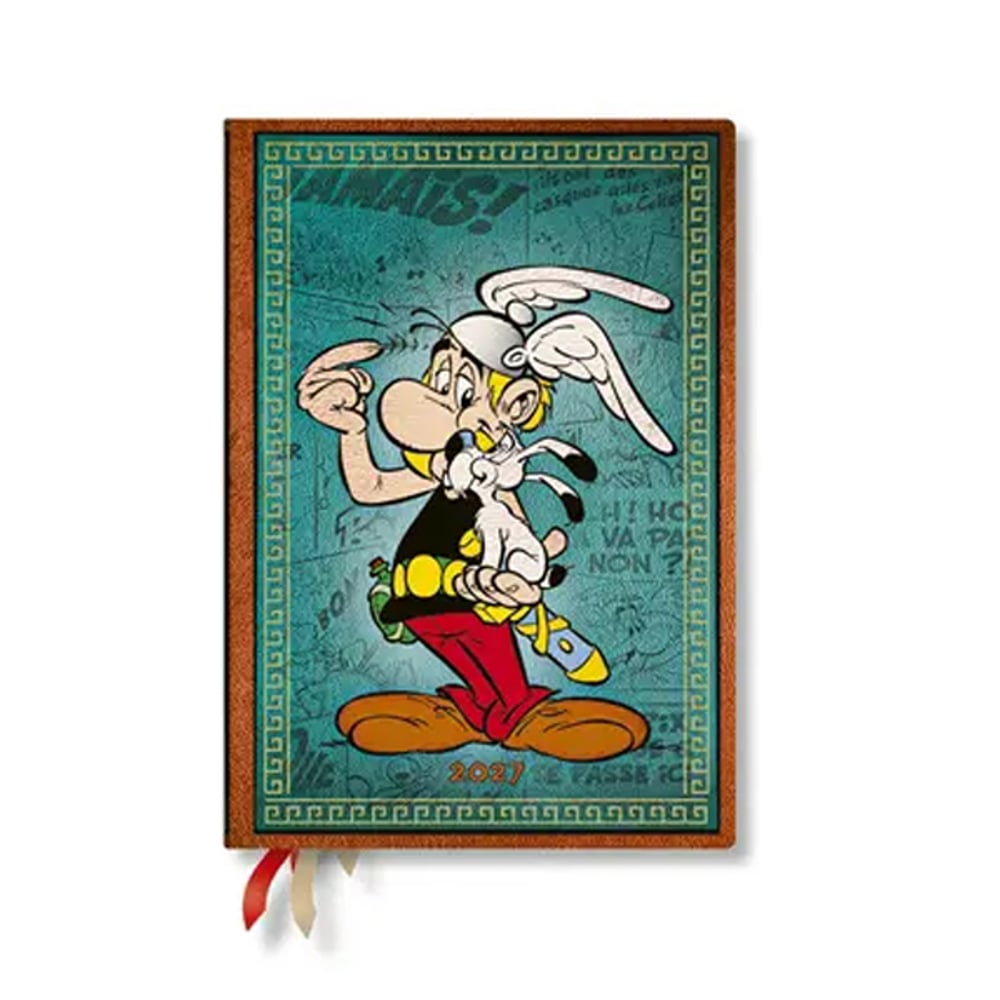 Paperblanks Планер Asterix the Gaul, Midi, хоризонтален, твърда корица, 88 листа, за 2027 година