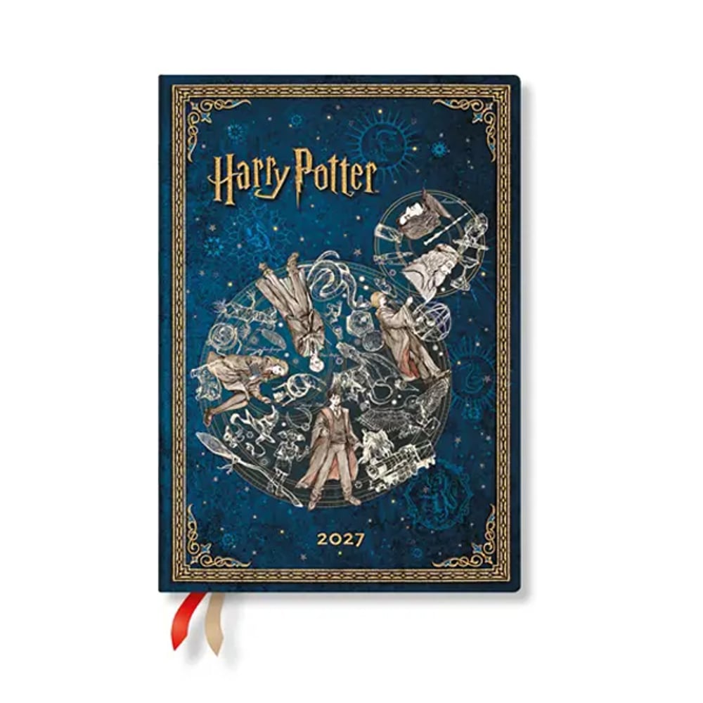 Paperblanks Планер Legends of Hogwarts, Midi, хоризонтален, твърда корица, 88 листа, за 2027 година