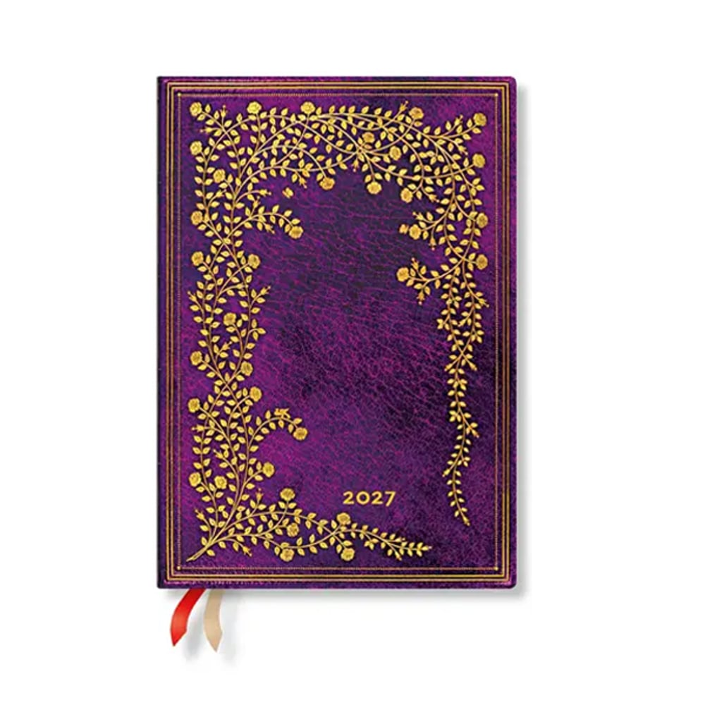 Paperblanks Планер New York Rose, Midi, хоризонтален, твърда корица, 88 листа, за 2027 година