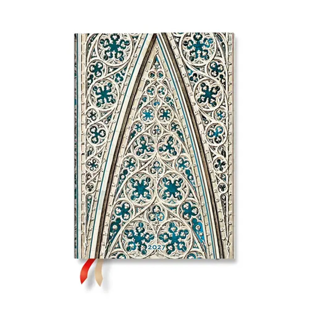 Paperblanks Планер Duomo di Milano, Midi, хоризонтален, твърда корица, 88 листа, за 2027 година