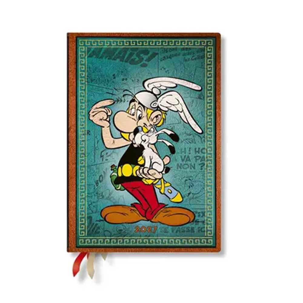 Paperblanks Планер Asterix the Gaul, Midi, вертикален, твърда корица, 88 листа, за 2027 година