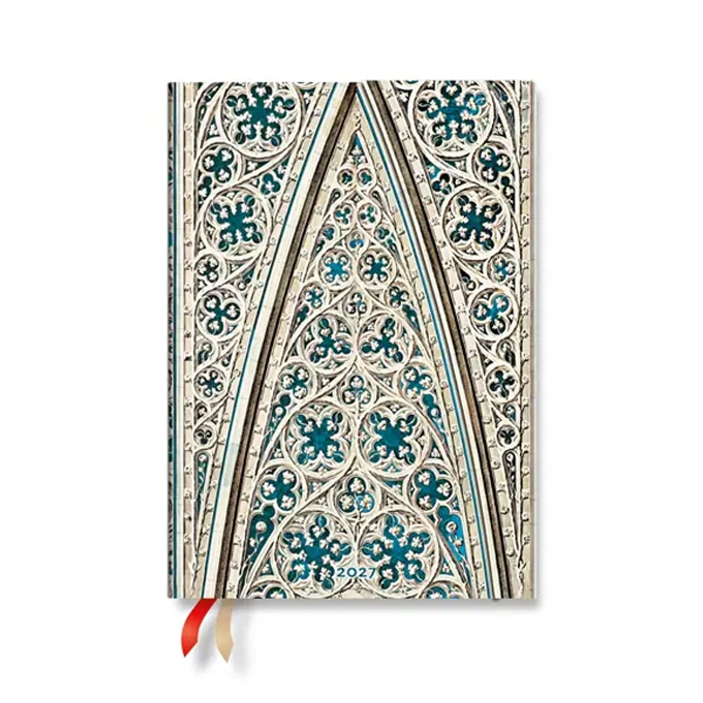Paperblanks Планер Duomo di Milano, Midi, вертикален, твърда корица, 88 листа, за 2027 година