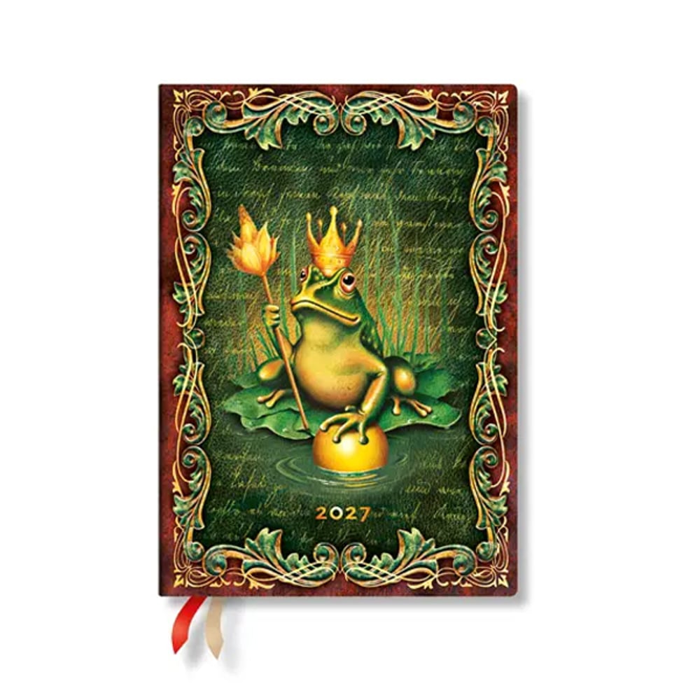 Paperblanks Планер Frog Prince, Midi, Verso, твърда корица, 88 листа, за 2027 година