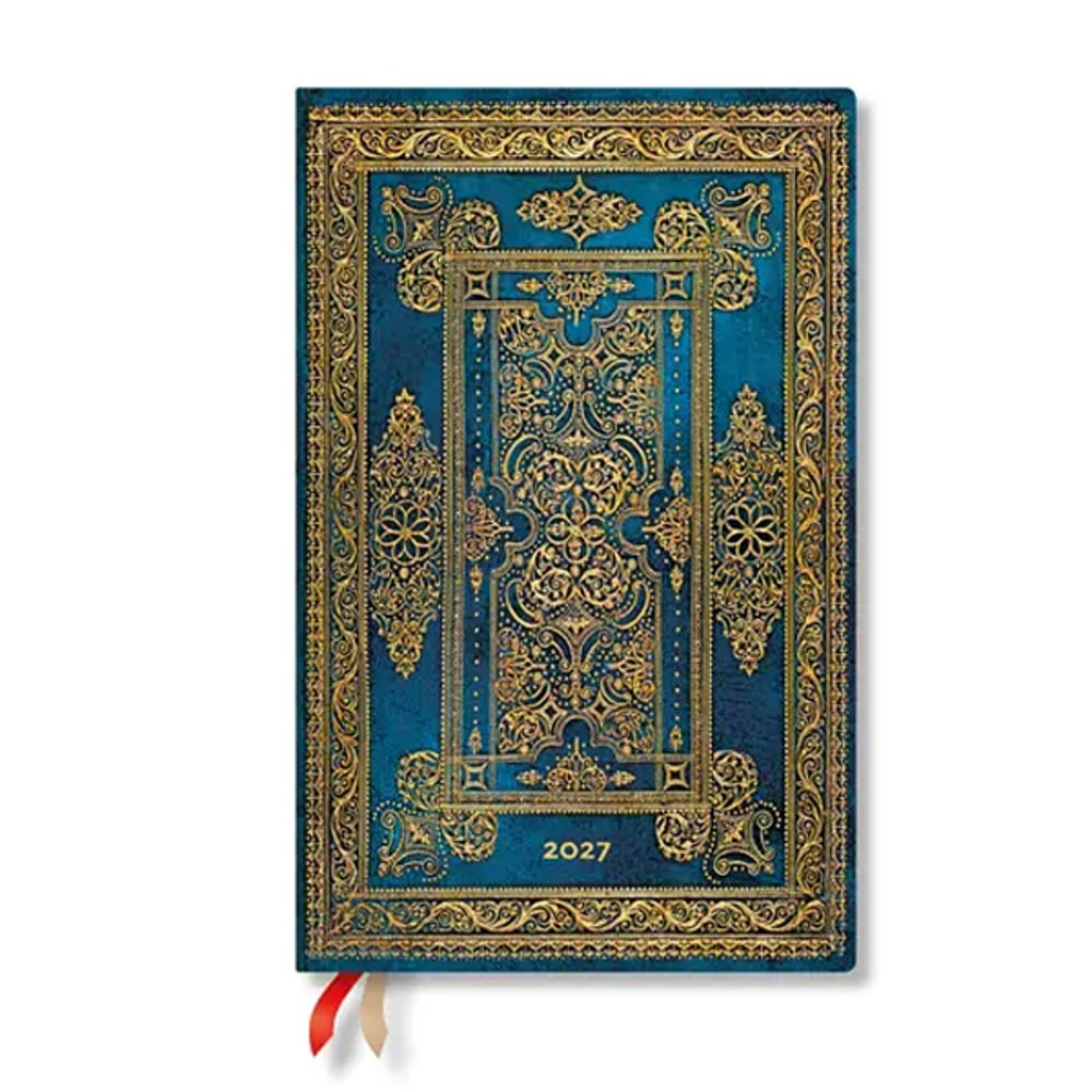 Paperblanks Планер Blue Luxe, Maxi, хоризонтален, твърда корица, 88 листа, за 2027 година