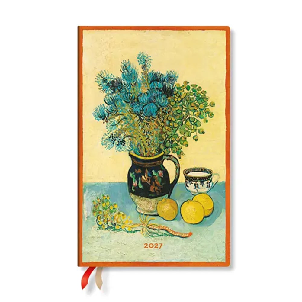 Paperblanks Планер Van Gogh's Still Life, Maxi, хоризонтален, твърда корица, 88 листа, за 2027 година