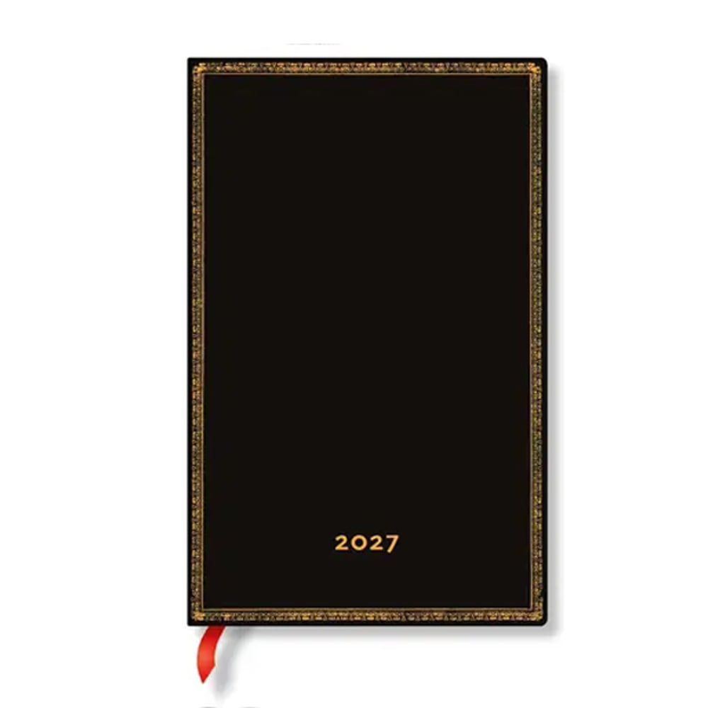 Paperblanks Планер Black Edition, Maxi, вертикален, твърда корица, 88 листа, за 2027 година