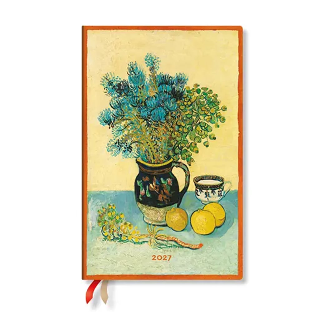 Paperblanks Планер Van Gogh's Still Life, Maxi, вертикален, твърда корица, 88 листа, за 2027 година