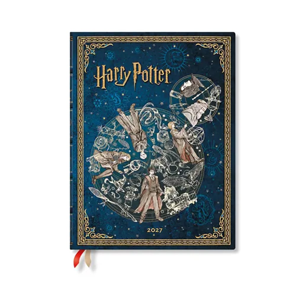 Paperblanks Планер Legends of Hogwarts, Ultra, хоризонтален, твърда корица, 88 листа, за 2027 година