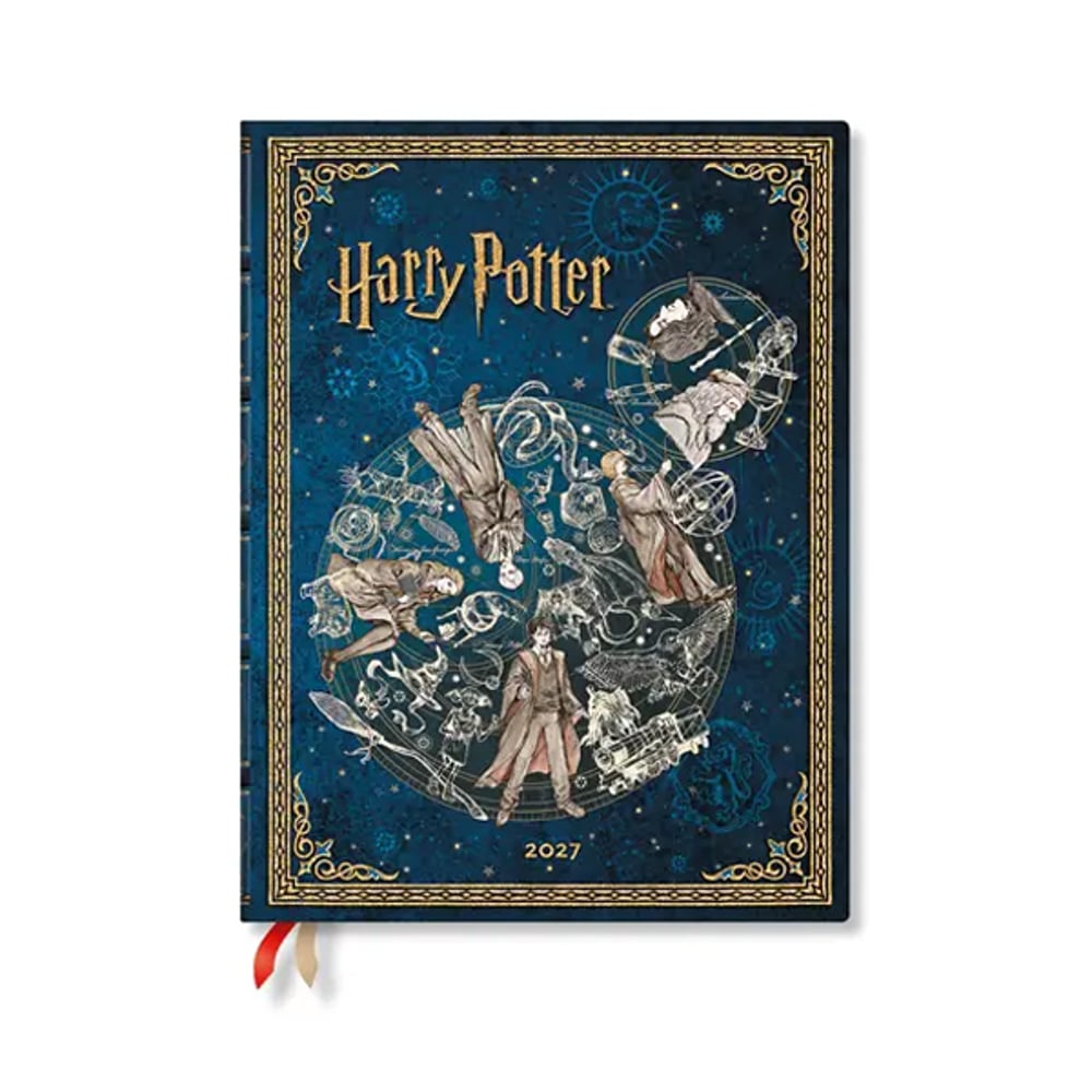 Paperblanks Планер Legends of Hogwarts, Ultra, вертикален, твърда корица, 88 листа, за 2027 година