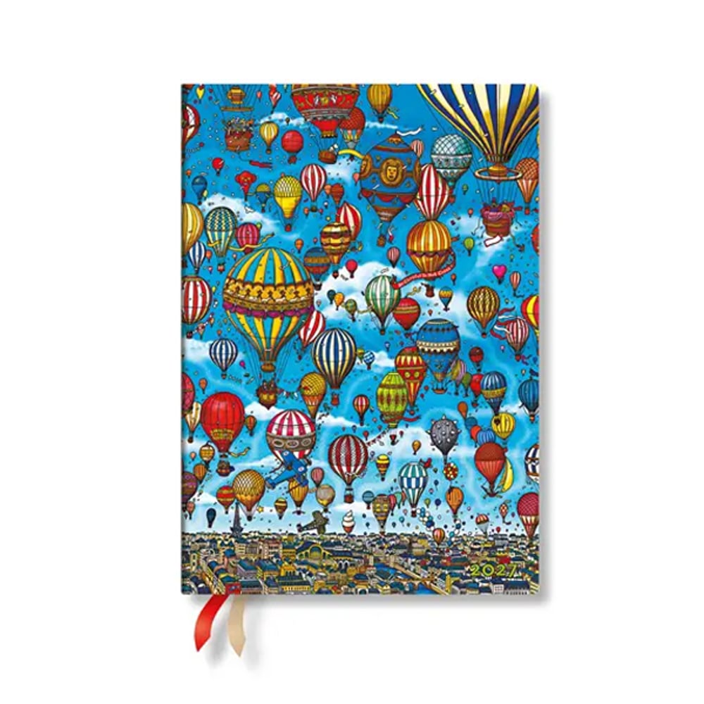 Paperblanks Планер Balloon Festival, Midi, 1 ден на страница, мека корица, 216 листа, за 2027 година