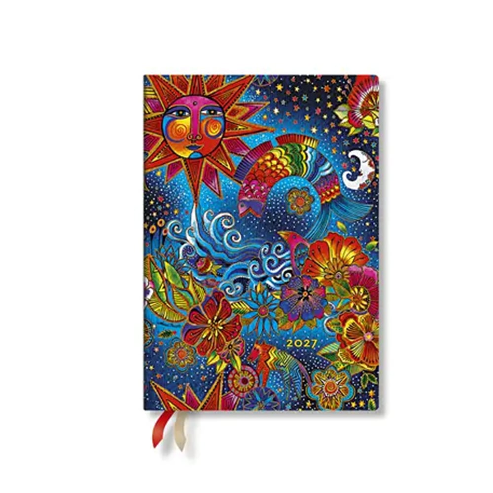 Paperblanks Планер Celestial Magic, Midi, вертикален, мека корица, 88 листа, за 2027 година