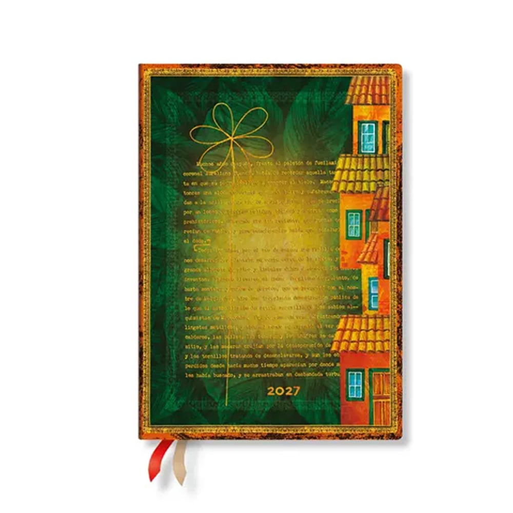 Paperblanks Планер Garcia Marquez, Midi, вертикален, мека корица, 88 листа, за 2027 година